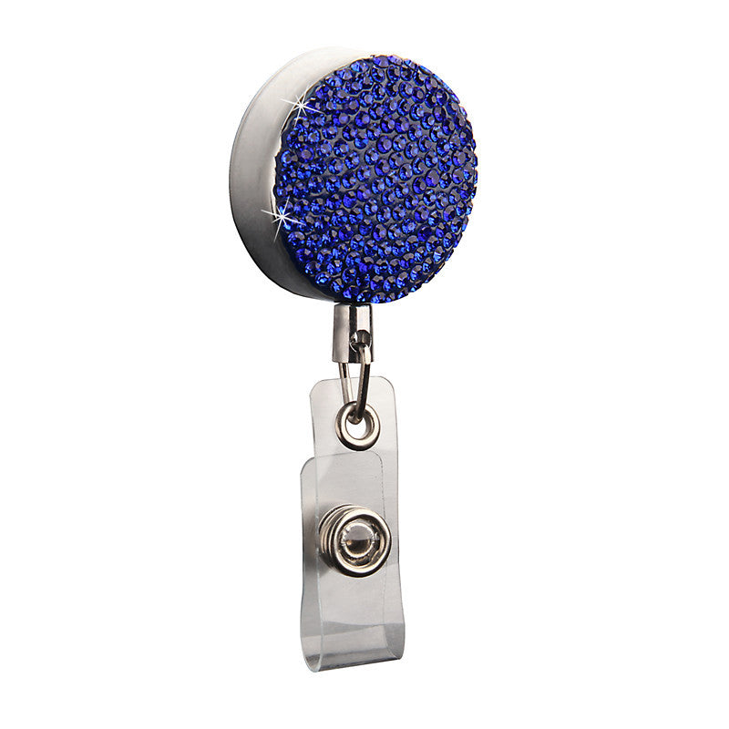 Wholesale Badge Reels Metal Badge Reels Diamond Retractable Keychain